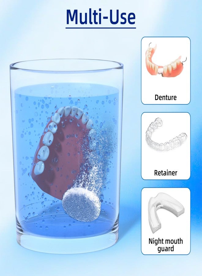 Y-Kelin Denture Cleaning Tablets - 120 Retainer Cleaner Tablets, Removes Odors & Stains - For Dentures, Night Guards, Retainers, Aligners & Dental Appliance Cleaner - Mint Flavor - 4 Month Supply - Image 5